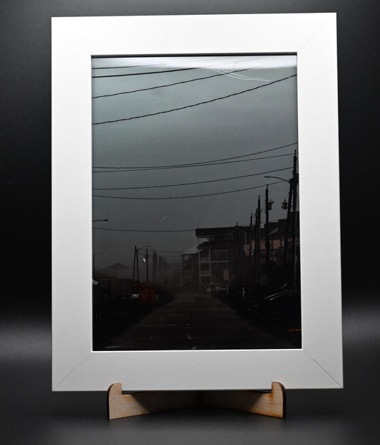 Dreary Back Street Art Print - Foggy Surf City Wall Decor, Coastal Vibes, Seascape Photography, Home Decor, Unique Gift Idea