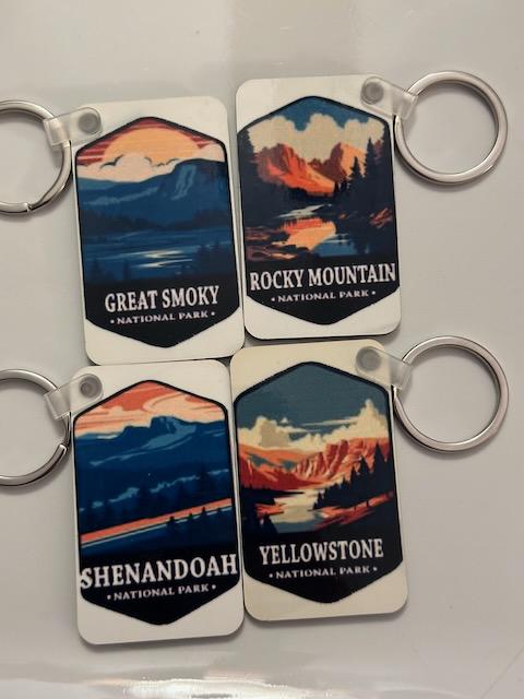 National Park Keychains - Unique Souvenir Key Rings | Great Gifts for Nature Lovers & Travelers | Collectible Designs