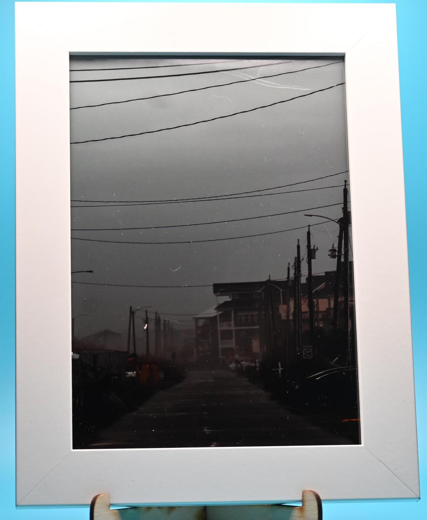 Dreary Back Street Art Print - Foggy Surf City Wall Decor, Coastal Vibes, Seascape Photography, Home Decor, Unique Gift Idea